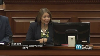 05/29/19 Council Budget Hearings: MNPS