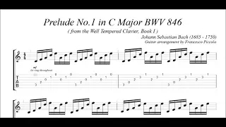 Classical Guitar - J. S. Bach - Prelude No.1 in C Major BWV 846 from the Well Tempered Clavier