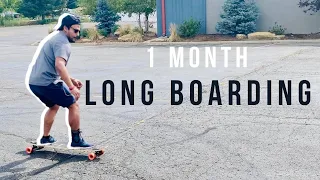 🛹ONE MONTH LEARNING HOW TO LONGBOARD 🗲 PROGRESSION and BUILDING COMMUNITY