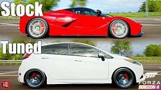 Forza Horizon 4: Stock vs Tuned! Ferrari LaFerrari vs Ford Fiesta ST!