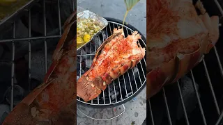 Butter garlic Lobster grill🤩🤤🥳 | How To cook Lobster? 🐙 | foodaholictn #shorts @thatsmokinthing