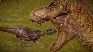 20 X ALL LARGE & MEDIUM CARNIVORE DINOSAURS BATTLE AT THE MONTAIN - Jurassic World Evolution 2