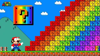 Super Mario Bros. but Mario Collect 999 Custom Question Blocks Maze Mix | Game Animation