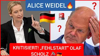 🔥📣 ALICE WEIDEL (AFD) 🇩🇪  ENTHÜLLT 🔥 KRITISIERT!  „FEHLSTART" DER NEUEN REGIERUNG OLAF SCHOLZ