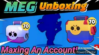 Unlocking MEG! *MAXING OUT* A Brawl Stars Account! | Huge Box Opening!