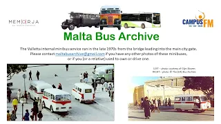 Campus FM   Campus Brunch   21st June 2021   Buses History session 8 Malta 1970s to 1990s inc