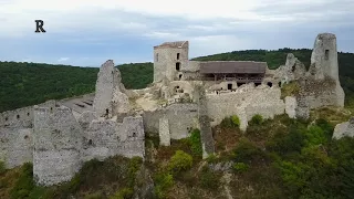 Elizabeth Bathory's Cachtice castle by drone