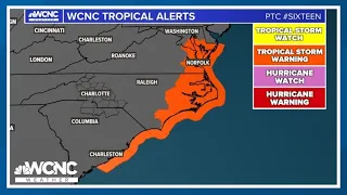 Tropical storm warnings issued for Carolina coast as system develops in the Atlantic