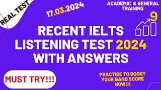 IELTS Listening Practice Test 2024 with Answers | 17.03.2024