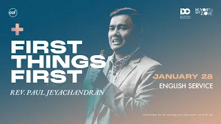 First Things First | Paul Jeyachandran