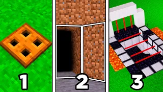 EVOLUÇÃO DA BASE SECRETA NO MINECRAFT! (DE NOOB A PRO)