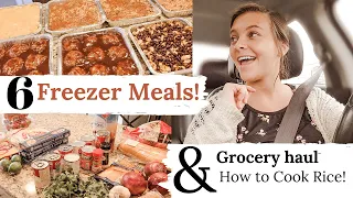 6 Easy Freezer Meals! Grocery Haul & How to Cook Rice!