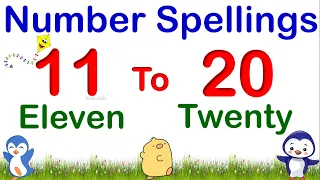 Number Names 11 to 20 | 11 - 20 Number Spellings | Eleven to Twenty Spelling | Number Names For Kids