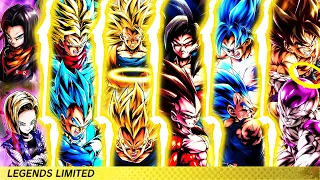 The FULL LEGENDS LIMITED Tag Switch Team in Dragon Ball Legends