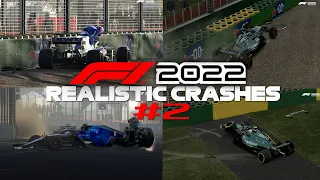 F1 2022 REALISTIC CRASHES #2