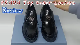 UNBOXING PRADA MONOLITH PATENT LEATHER LOAFERS BLACK