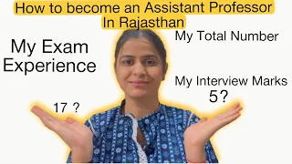 My RPSC Interview Marks/ Assistant Professor Interview/ How to crack RPSC asst professor
