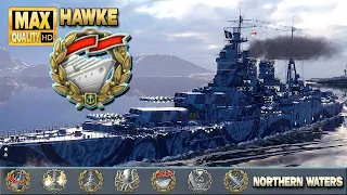 Battleship Hawke: Well deserved "Solo Warrior" medal - World of Warships