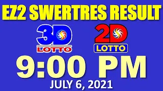 9pm EZ2 Swertres Result July 6, 2021 (2D Lotto, 3D Lotto Result Today)