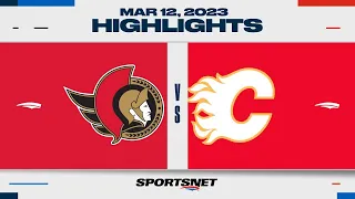 NHL Highlights | Senators vs. Flames - March 12, 2023