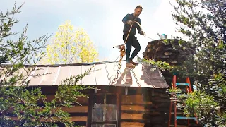 A Shocking Discovery While Working on 1780s Chimney in Abandoned Log House