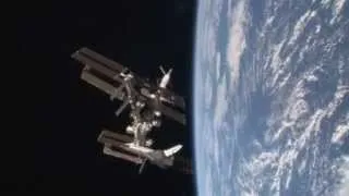 ISS and the Space Shuttle as viewed from Soyuz