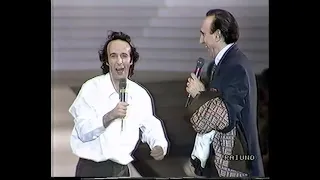 ROBERTO BENIGNI , PIPPO BAUDO PITTI  MODA 1990 FIRENZE