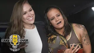 Ronda Rousey celebrates with new NXT Women's Champion Shayna Baszler: Exclusive, April 7, 2018