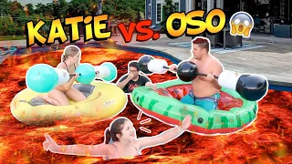 KATIE ANGEL VS OSO! La PISCINA ES LAVA!! 😱🔥TEAM ANGEL!! | OSO 🐻