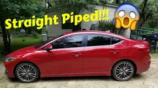 2018 Elantra Sport straight piped from catback