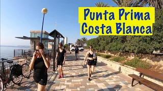 Punta Prima, near Torrevieja, Costa Blanca, Spain. Morning Walking Tour along the Promenade 29-09-21