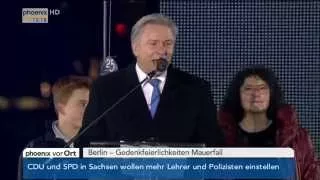 Mauerfall-Jubiläum: Klaus Wowereit zum 25. Jahrestag des Mauerfalls am 09.11.2014