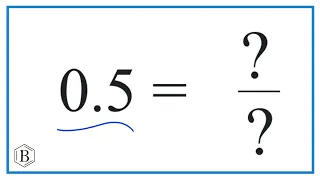 Write  0.5  in Fraction Form (simplified)