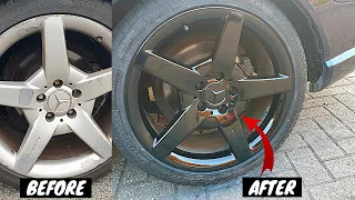 How To Spray Paint Alloy Wheels Gloss Black Yourself At Home For Cheap