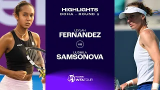 Leylah Fernandez vs. Liudmila Samsonova | 2024 Doha First Round | WTA Match Highlights