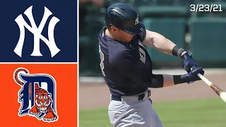 New York Yankees @ Detroit Tigers | Spring Training Highlights | 3/23/21