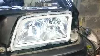 Mercedes w202 how to remove the headlight glass