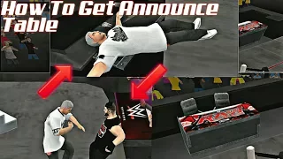 How To Get Announce Table In SvR11 PSP | BK WWE