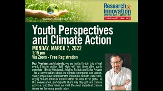 R&I Week 2022 - Youth Perspectives and Climate Action