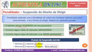 08 INFRAÇÕES E PENALIDADES - Todos os tipos de penalidades