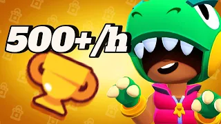 How to get 500+ trophies EACH HOUR in brawlstars!