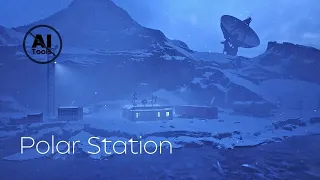 Arctic Winter Storm at Polar Station, Blizzard Sounds for Sleep (Remake)