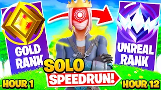 Gold to UNREAL SOLOS SPEEDRUN in 12 Hours (OG Fortnite Ranked)