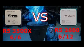 AMD Ryzen R5 2600 vs R5 3500X и еще R5 2600 без SMT. Сражение двух поколений.