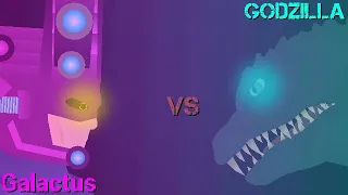 Godzilla Vs Galactus (forces of nature collide) | Stick Nodes Animation