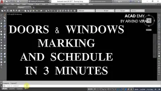 Doors and Windows mark with Schedule in 3 Minutes