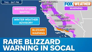 Blizzard Warning Issued In Southern California As Next Storm Set To Wallop West Coast