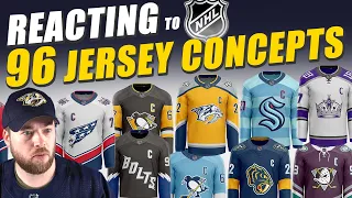 Reacting to 96 NHL Jersey Concepts! WOW!