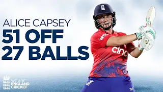 5️⃣ Fours and 3️⃣ Sixes! | 🔥 Alice Capsey Smashes Quick-Fire Half-Century | 📺 Watch EVERY Ball