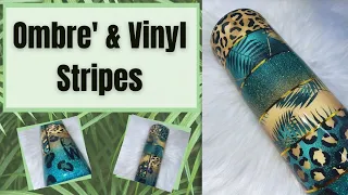 Ombre' With Vinyl Stripes Tumbler Tutorial